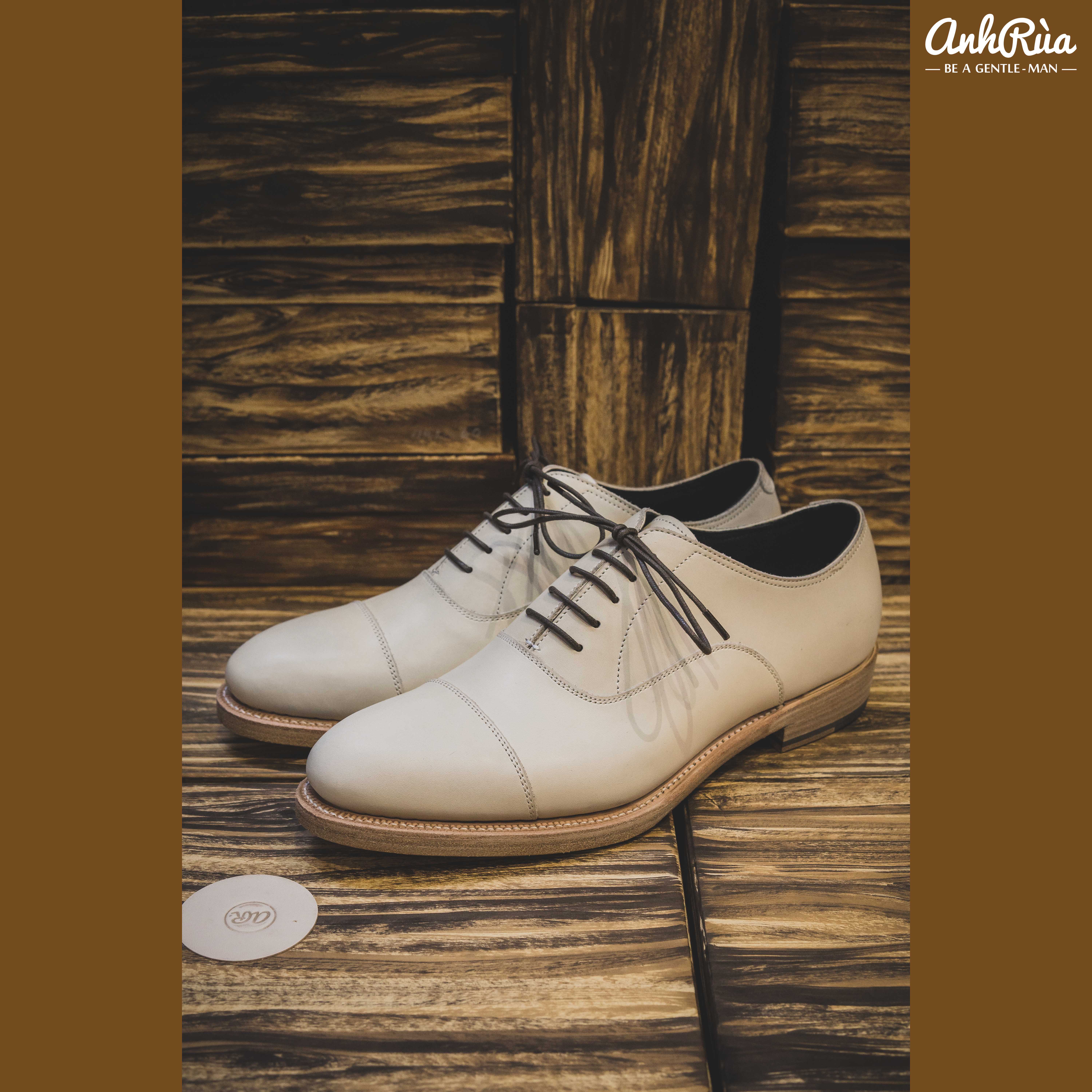 Giày Tây Nam Captoe Oxfords Anh Rùa