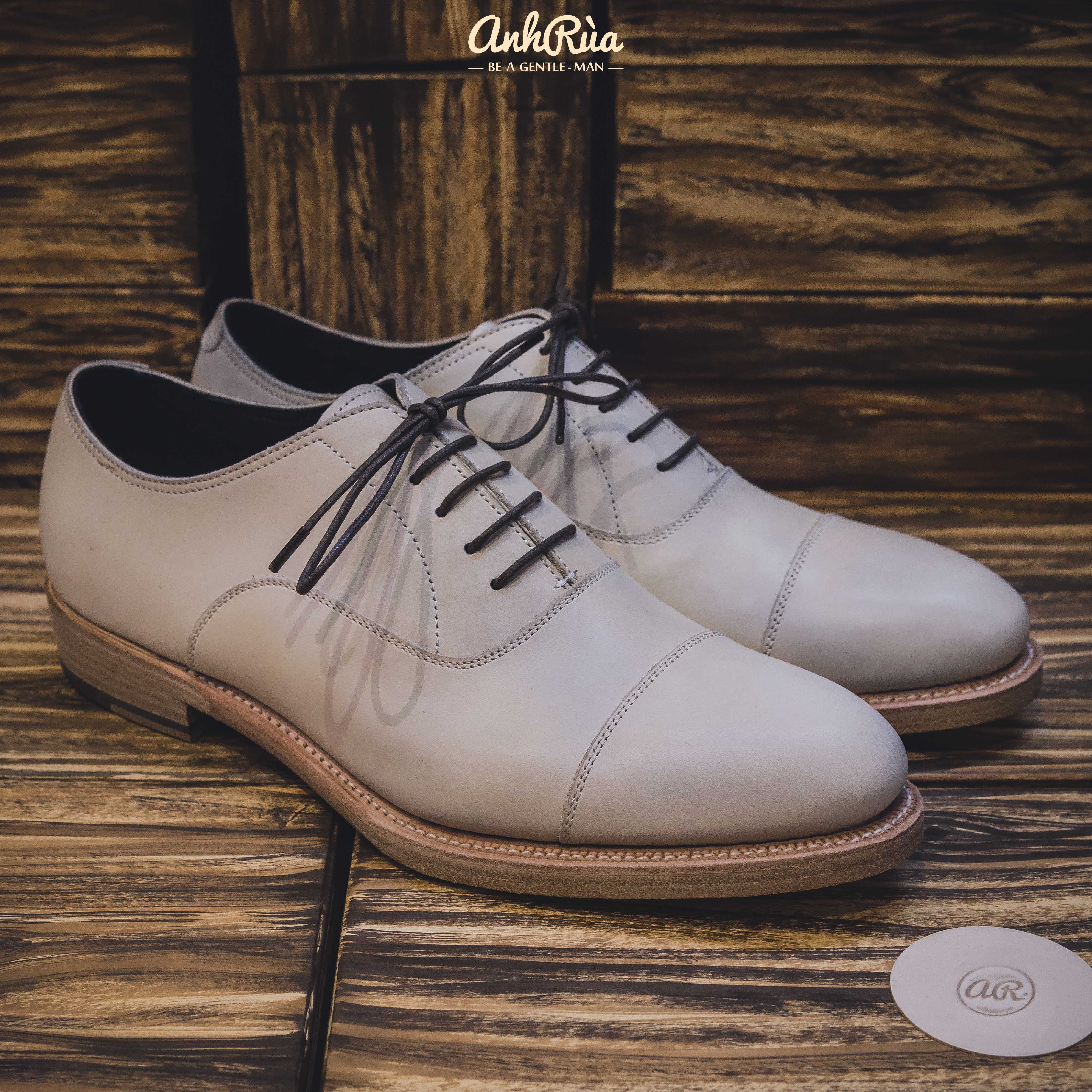Giày Tây Nam Double Sole Captoe Oxfords Anh Rùa