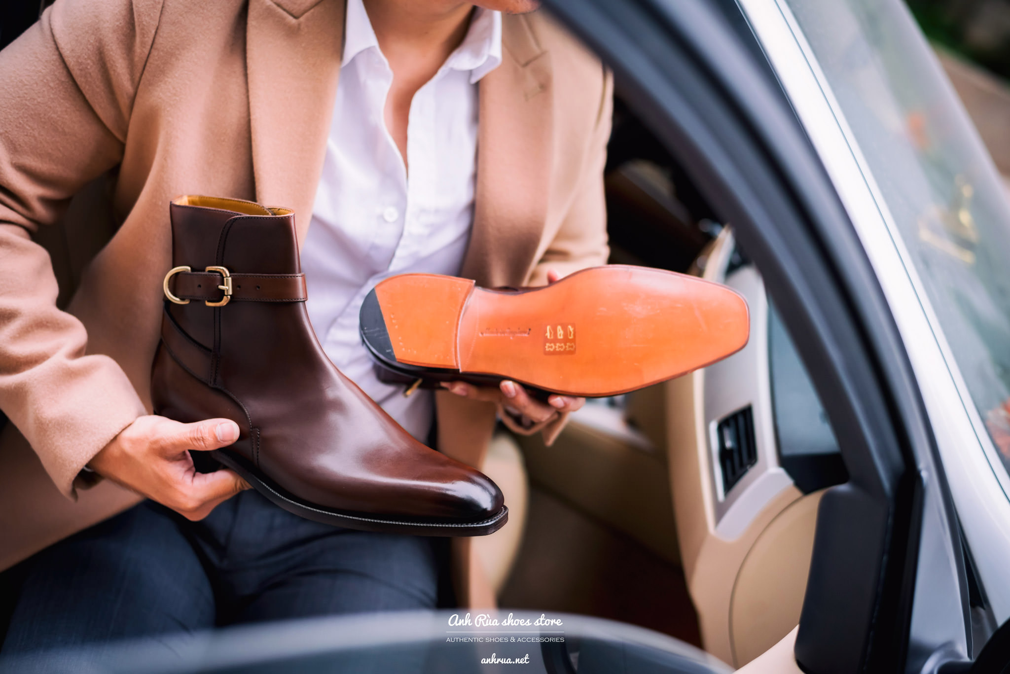 Jodhpur boots medium brown smooth leather