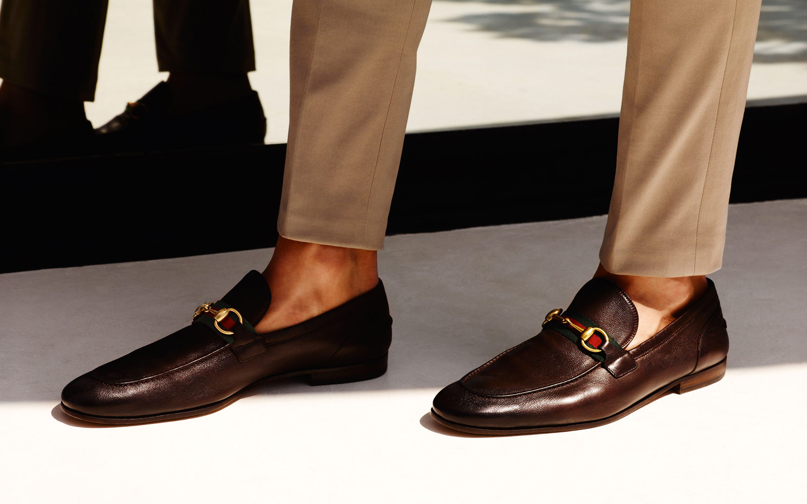 Giày tây brown Gucci loafers