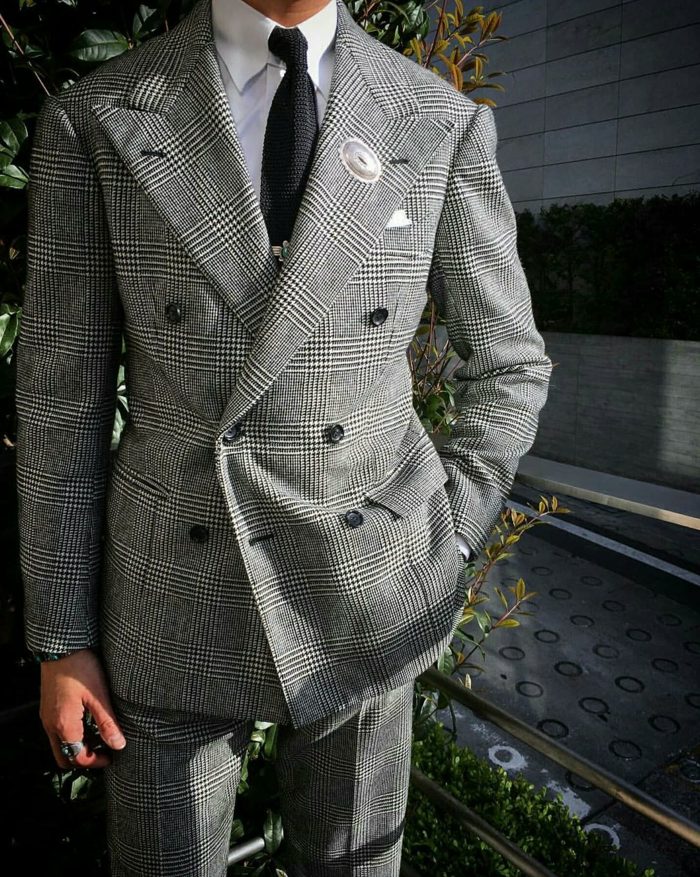 Glen plaid suit