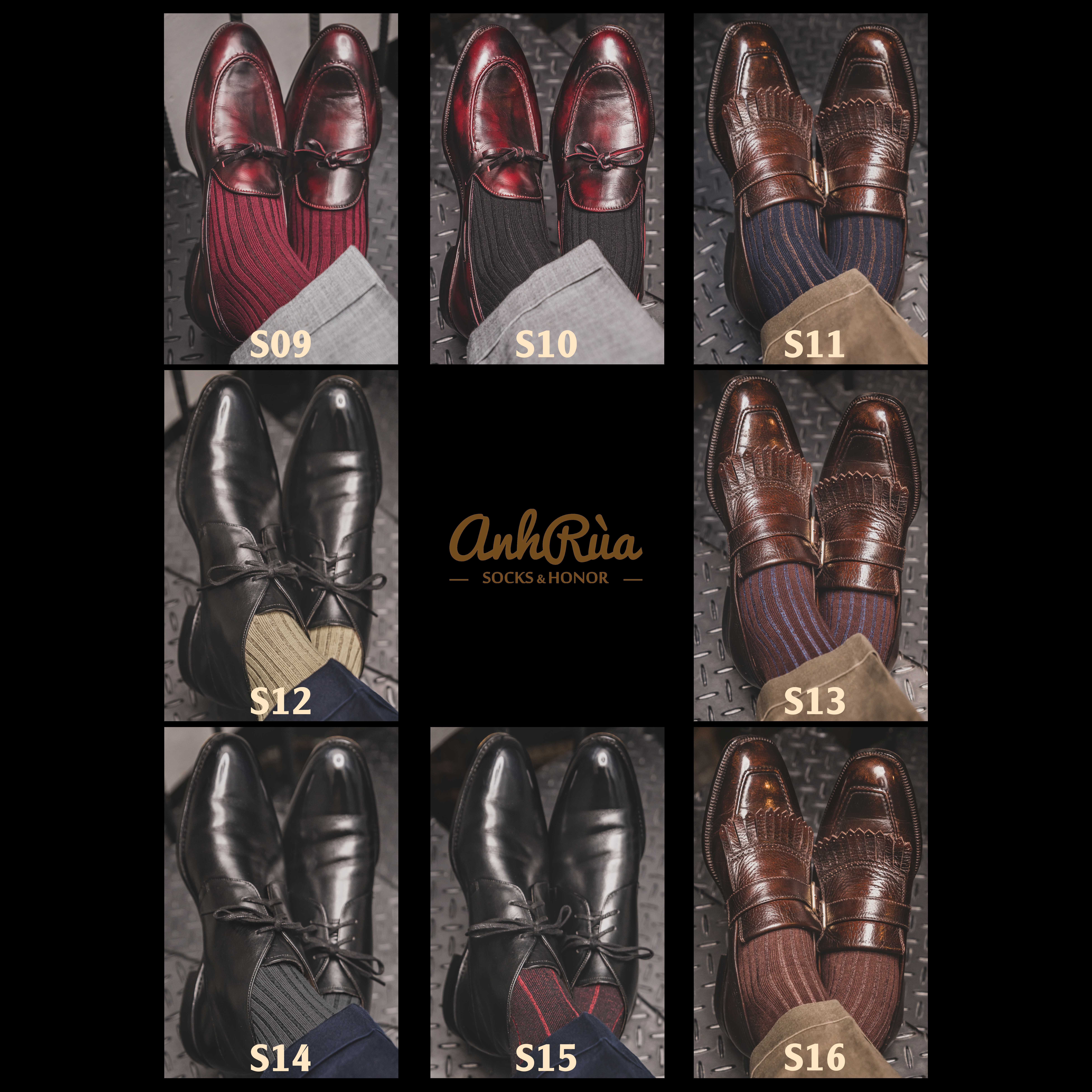 Vớ Mid Calf Cotton Supima Anh Rùa